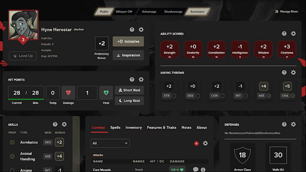 Free D&D Character Creator Roll20